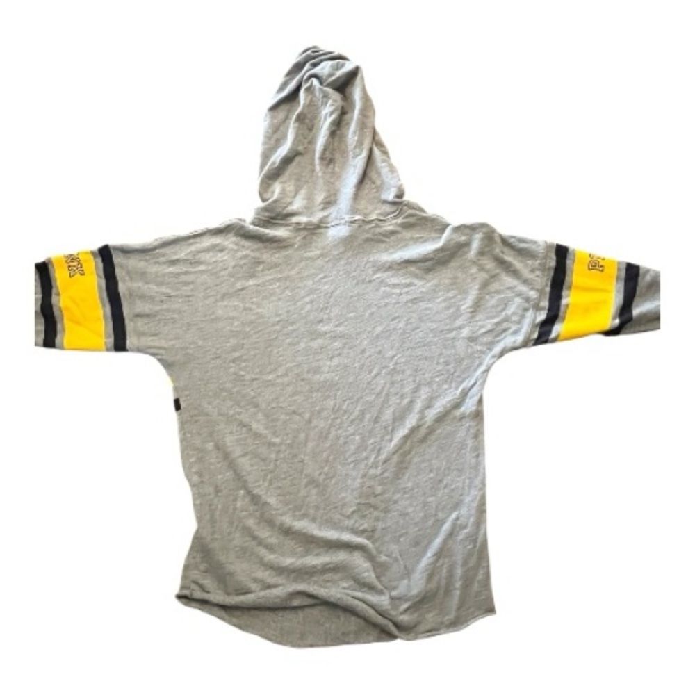 #12 VS PINK Michigan Campus Grey & Yellow Hoodie Size Medium - Picture 2 of 3
